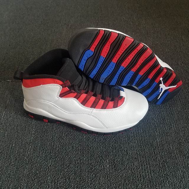 White Red Black Blue Air Jordan 10 AJ X Men's Shoes-06 - Click Image to Close